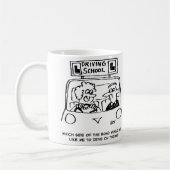 Mug Leçon de conduite - Quel côté de la route? (Gauche)