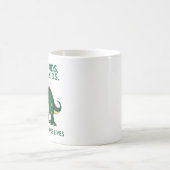 Mug Leçon de grammaire de dinosaure drôle (Centre)