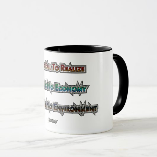 Mug L'économie contre l'environnement (Devant droit)