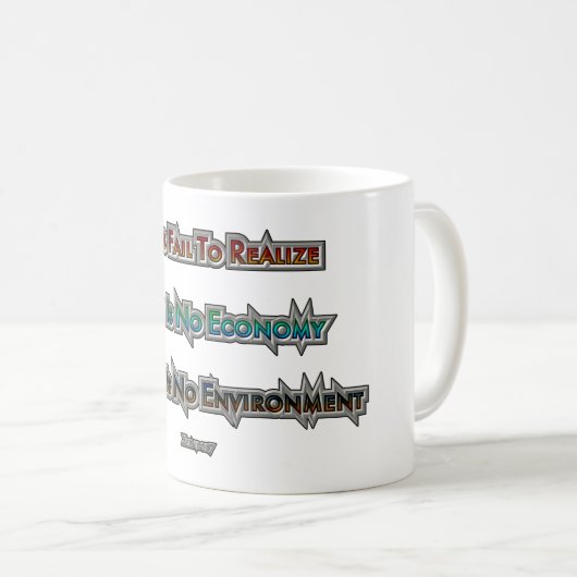 Mug L'économie contre l'environnement (Devant droit)