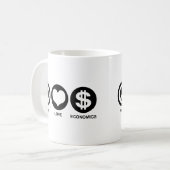 Mug L'économie de l'amour pour la paix (Devant gauche)
