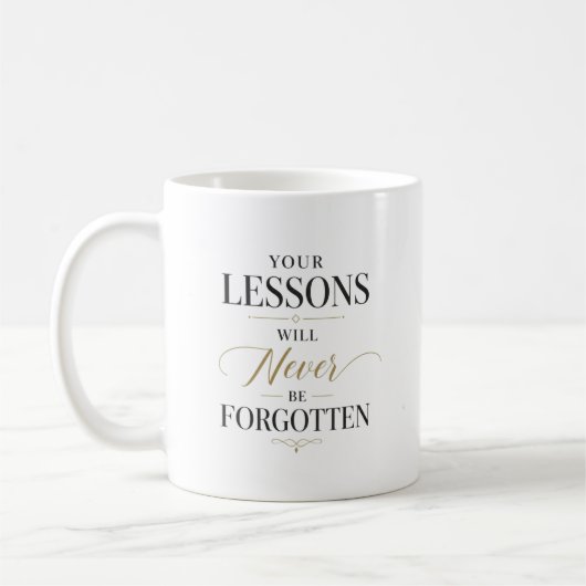 Mug Leçons de professeur nom personnalisé (Gauche)