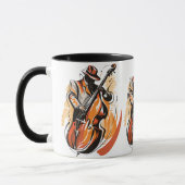 Mug Lecteur de basse de jazz vintage (Gauche)