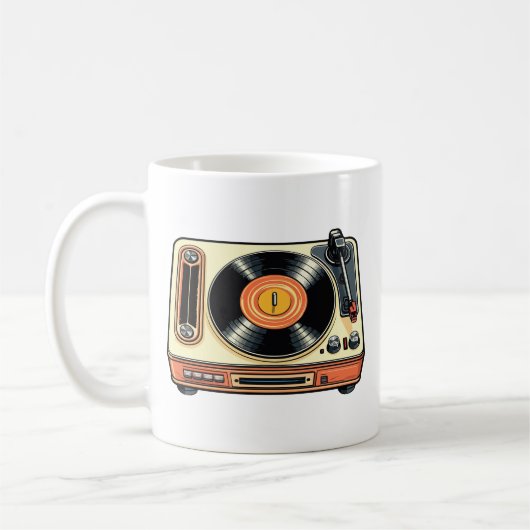 Mug Lecteur de disques vinyles rétro (Gauche)
