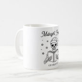 Mug Lecteur de minuit Squelette drôle de lecture (Devant gauche)
