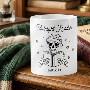 Mug Lecteur de minuit Squelette drôle de lecture