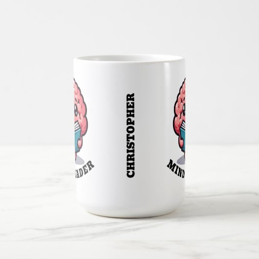 Mug Lecteur Mind avec nom Funny Pun (Centre)
