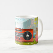 Mug Lecteurs de cassettes radio portables de style rét (Devant droit)
