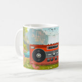 Mug Lecteurs de cassettes radio portables de style rét (Devant gauche)