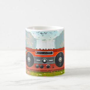 Mug Lecteurs de cassettes radio portables de style rét