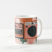 Mug Lecteurs de cassettes radio portables de style rét (Devant droit)