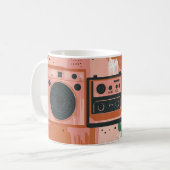 Mug Lecteurs de cassettes radio portables de style rét (Devant gauche)