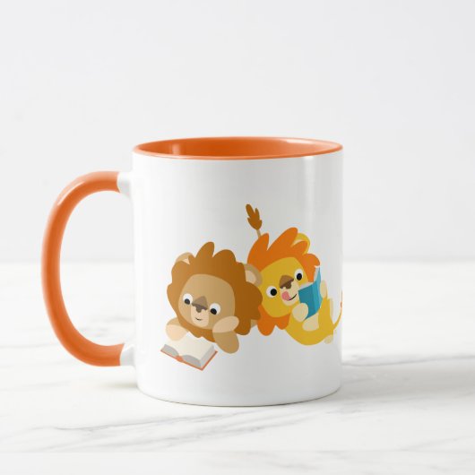 Mug Lecteurs De Lion Cartoon Cute (Gauche)