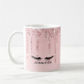 Mug Lecteurs de Parties scintillant rose moderne et ci (Gauche)