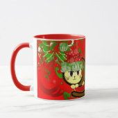 Mug Lecteurs de peinture rouge et verte pour chats gru (Gauche)