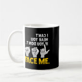 Mug Lecture Asl Gesture Main Sourde Perte d'ouïe Adjud (Gauche)