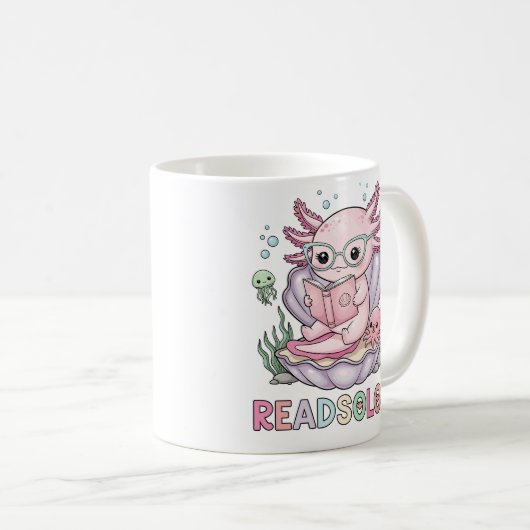 Mug Lecture Axolotale Rose (Devant droit)