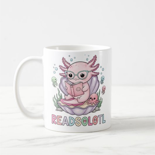 Mug Lecture Axolotale Rose (Gauche)