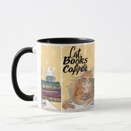 Mug Lecture confortable avec de mignons chats et des c (Gauche)