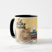 Mug Lecture confortable avec de mignons chats et des c (Devant gauche)