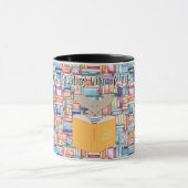 Mug Lecture confortable de livres avec animaux de comp (Centre)
