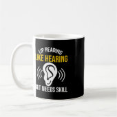 Mug Lecture de la lèvre Comme entendre Sourde Sourde S (Gauche)