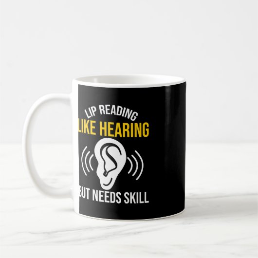 Mug Lecture de la lèvre Comme entendre Sourde Sourde S (Gauche)