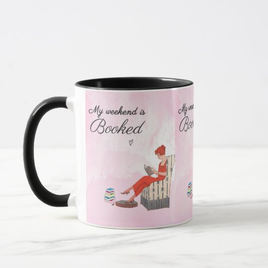 Mug Lecture de livres par une femme (Gauche)