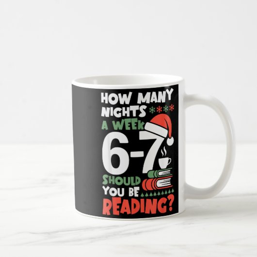 Mug Lecture drôle 67 Livre de Noël de l'enseignant en (Droite)