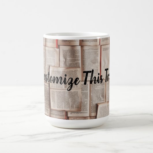 Mug Lecture faite sur commande de rat de bibliothèque (Centre)