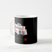 Mug Lecture Fille Lecture Embarquement Pass Lecture (Devant gauche)