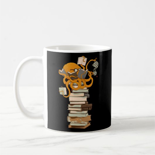 Mug Lecture Octopus Thé Café Et Livres (Gauche)
