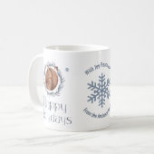Mug L'Écureuil Mignonne Dort Dans Un Nid. Joyeuses fêt (Devant gauche)