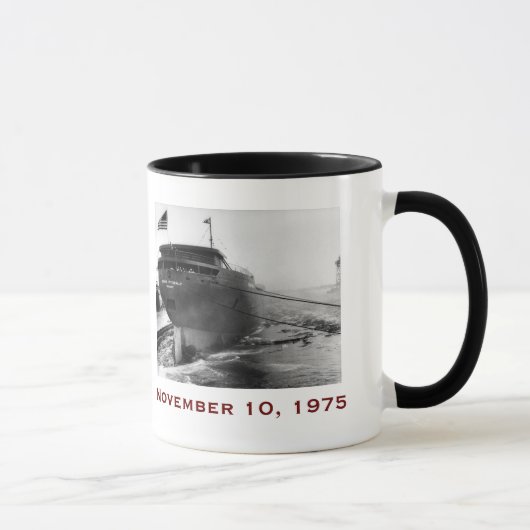 Mug L'Edmund Fitzgerald avec noms d'équipage (Droite)