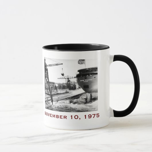 Mug L'Edmund Fitzgerald avec noms d'équipage (Droite)