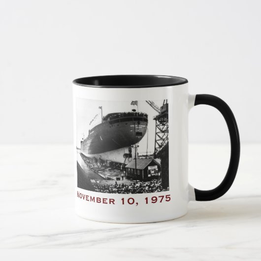 Mug L'Edmund Fitzgerald avec noms d'équipage (Droite)
