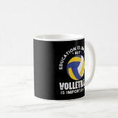 Mug L'Éducation Est Importante Le Volley-ball (Devant droit)