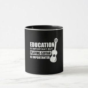 Mug L'Éducation Est Importante Mais Jouer De La Guitar