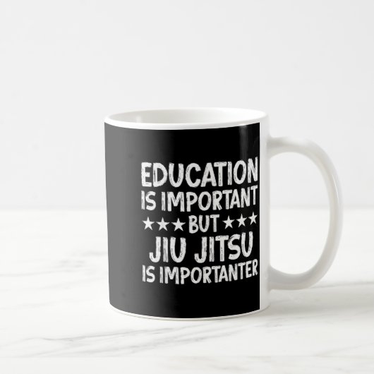 Mug L'éducation est importante mais le jiu jitsu l'est (Droite)