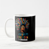 Mug L'éducation est la liberté Noir Histoire Mois Ense (Gauche)