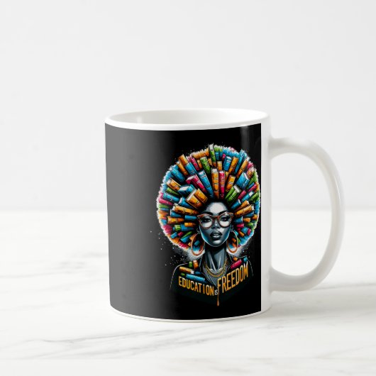 Mug L'éducation est la liberté Noir Histoire Mois Ense (Droite)