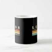 Mug Leeds Angleterre City Retro Longitude Latitude (Centre)
