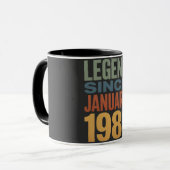 Mug Legend Since January 1981 Retro Birthday Classic (Devant gauche)