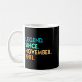 Mug Legend Since November 1981 Apparel (Gauche)