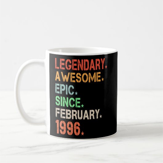 Mug Légendaire Épopée Awesome depuis février 1996 Rétr (Gauche)