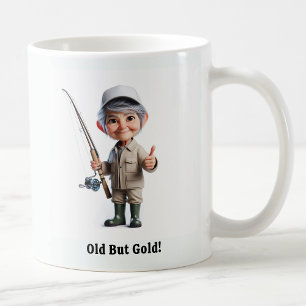 Mug Légendaire pêcheur senior prêt à l'action