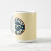 Mug legendary grandpa retro badge (Devant gauche)