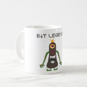 Mug Légende de bit Pixel Monstre Drôle de jeu vidéo ré (Devant gauche)