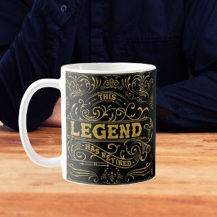 Mug Légende de l'or noir vintage pour la retraite
