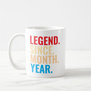 Mug Légende depuis le mois année personnalisée anniver